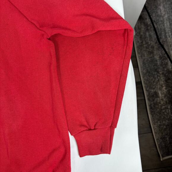 Vintage 80s Wisconsin Badgers Hoodie Mens Large University of Madison Sweatshirt - Picture 8 of 10